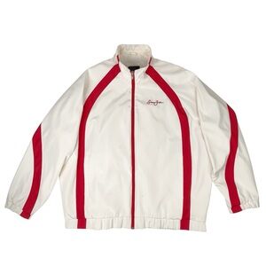 Vintage Sean John Jacket Mens XL Ivory Red Full Zip Hip Hop Y2K